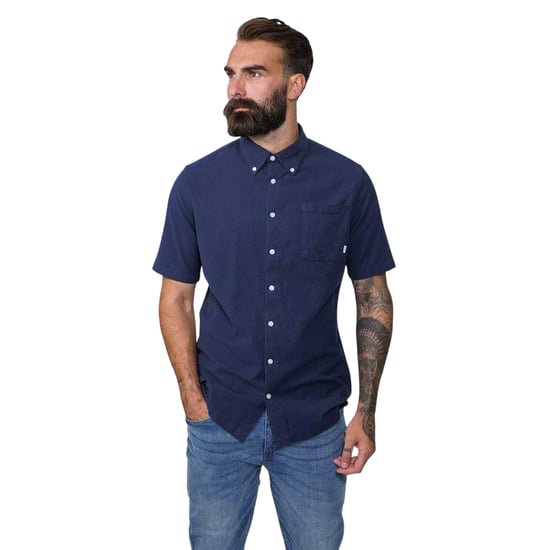 Firetrap Mens Classic Oxford Shirt (Navy) - Image 2