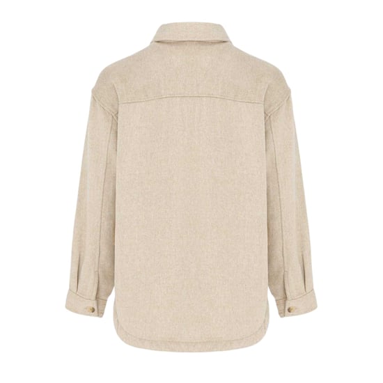 Miso Womens/Ladies Wool Long-Sleeved Shirt (Beige) - Image 2
