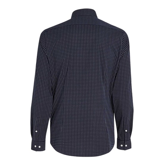 Calvin Klein Heren Microprint Poplin Slim Fit Langarmshirt (Blauw) - Image 2