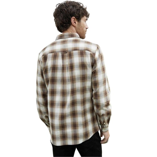 Threadbare Geruit herenoverhemd (Chocolade) - Image 3