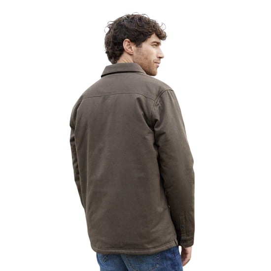 Threadbare Mens Plaid Shirt Jacket (Chocolate) - Image 3