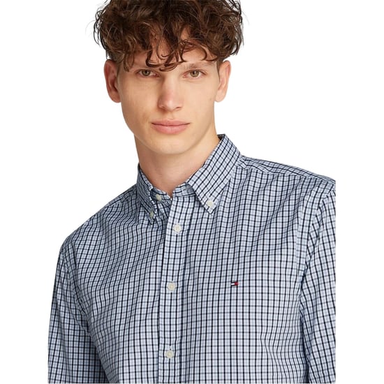 Tommy Hilfiger Geruit herenoverhemd met lange mouwen (Zoetblauw) - Image 4