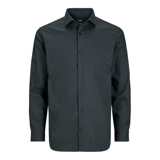 Jack And Jones Mens Parker Slim Long-Sleeved Shirt (Darkest Spruce) - Image 2
