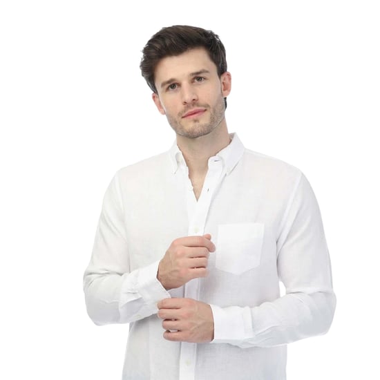 Gant Heren Linnen Normaal Overhemd Met Lange Mouwen (Wit) - Image 3
