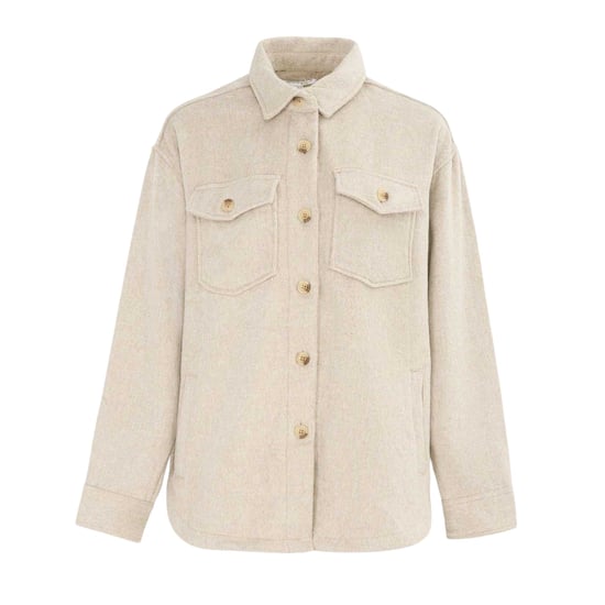 Miso Womens/Ladies Wool Long-Sleeved Shirt (Light Beige) - Image 1