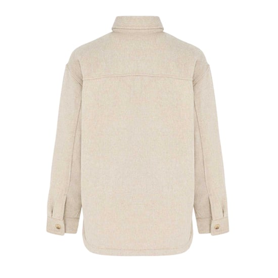 Miso Womens/Ladies Wool Long-Sleeved Shirt (Light Beige) - Image 2