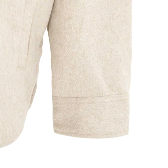 Miso Womens/Ladies Wool Long-Sleeved Shirt (Light Beige) - Image 4