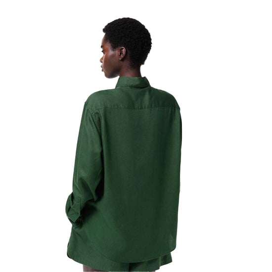 Lacoste Oversized shirt van lyocell voor dames (Groen) - Image 2