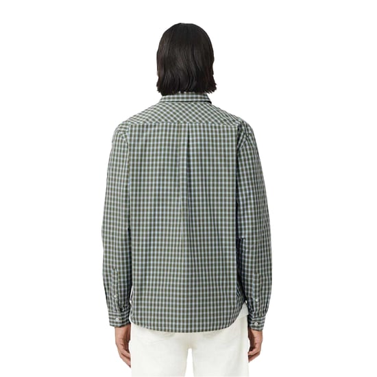 Lacoste Heren geruit Popeline Regular Overhemd (Khaki) - Image 3
