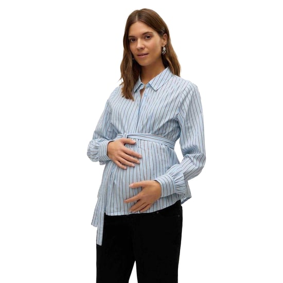 Mamalicious Zwangerschapsshirt met verticale strepen voor dames (Sneeuwwitje) - Image 4