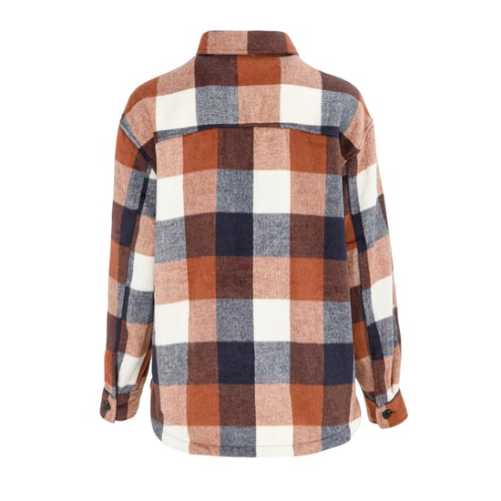 Miso Rutig ullskjorta för kvinnor (Brun) - Image 2