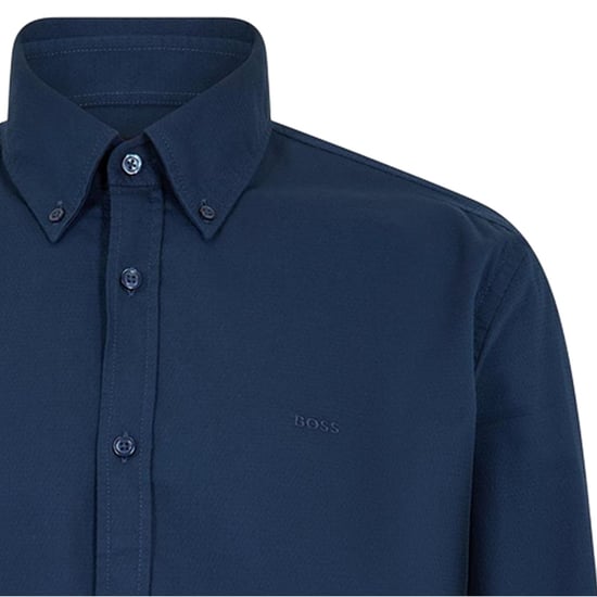 Boss Rickert Oxford-overhemd met lange mouwen voor heren (Blauw) - Image 4