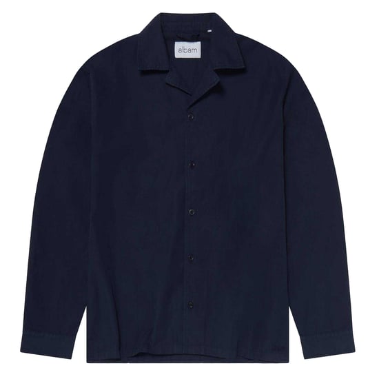 Albam Herenoverhemd met Revere-kraag en lange mouwen (Donkere marine) - Image 1