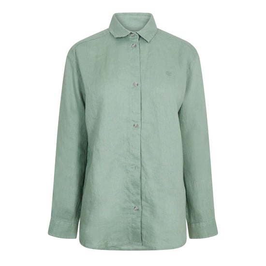 Timberland Linnen overhemd met kraag en lange mouwen voor dames (Groen Baai) - Image 1