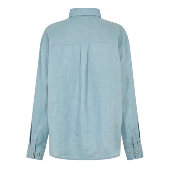 Timberland Linnen overhemd met kraag en lange mouwen voor dames (Citadel Blauw) - Image 2