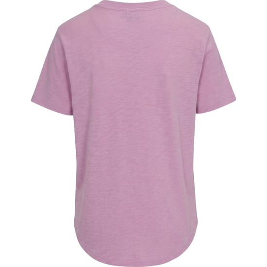 PJ Salvage Dames-T-shirt met V-hals en korte mouwen, in slub-stof (Lila) - Image 2