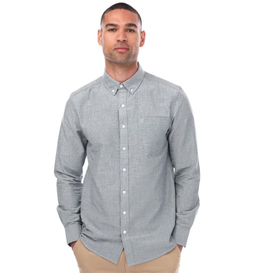 Farah Heren Drayton shirt met lange mouwen (Marine) - Image 2