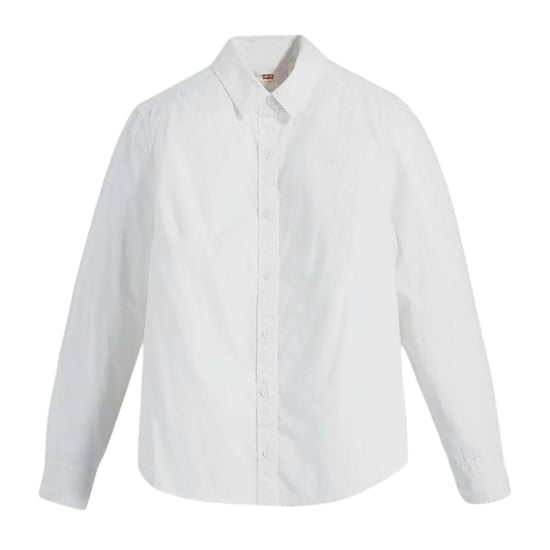 Levis Damesoverhemd met kraag, normale pasvorm en lange mouwen (Helder wit) - Image 1