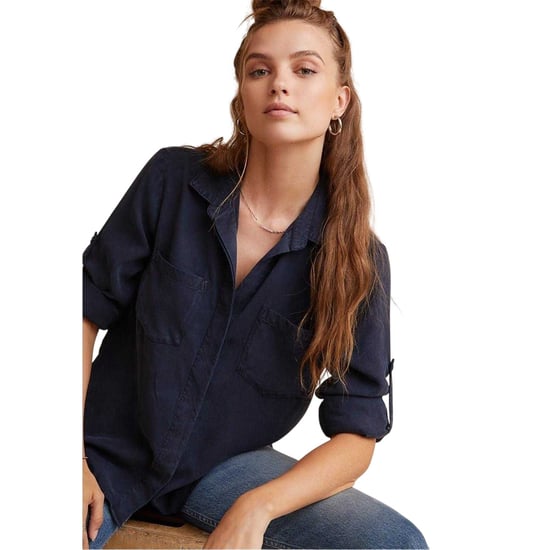 Bella Dahl Womens/Ladies Back Slit Relaxed Fit 3/4 Sleeve Shirt (Deep Sea) - Image 1