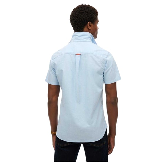 Superdry Mens Regular Short-Sleeved Shirt (Light Blue) - Image 3