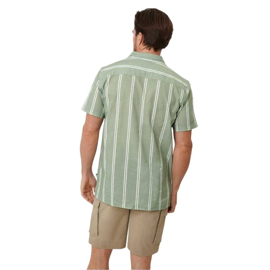 Saltwell Heren Gestreepte Reguliere Casual Shirt (Sage Groen) - Image 2