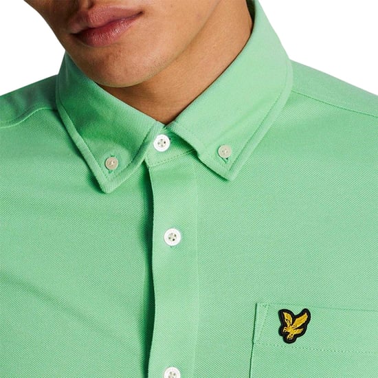 Lyle & Scott Piqué-overhemd voor heren (Groen) - Image 3