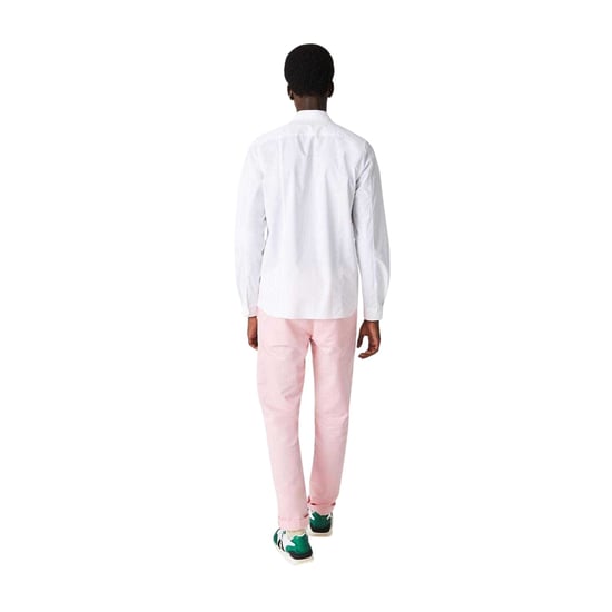 Lacoste Heren Poplin Slim overhemd met verborgen sluiting (Wit) - Image 2