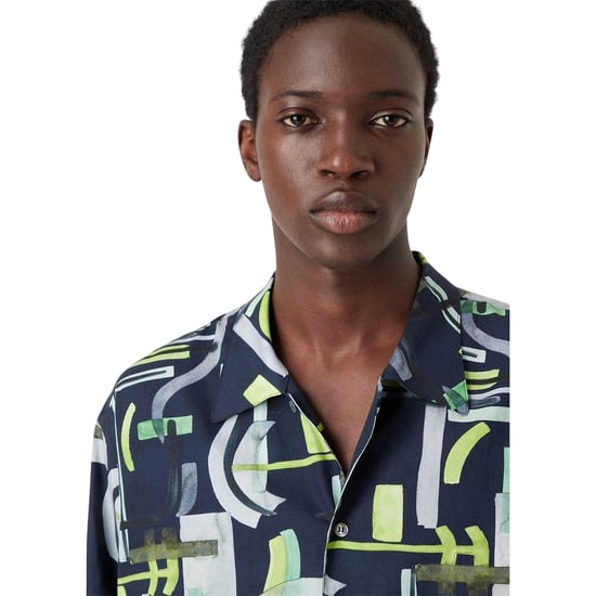 Emporio Armani EA7 Heren Abstract Shirt Met Lange Mouwen (Marine) - Image 4