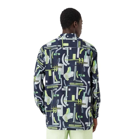 Emporio Armani EA7 Heren Abstract Shirt Met Lange Mouwen (Marine) - Image 5