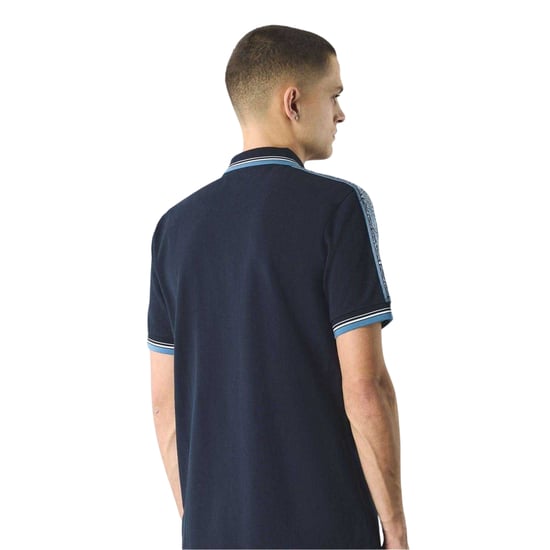 Pretty Green Mens Paisley Regular Polo Shirt (Navy) - Image 2