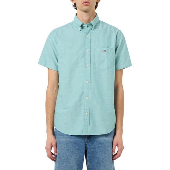 Gant Klassiek Oxford-overhemd met korte mouwen en knoopsluiting voor heren (Groen) - Image 1