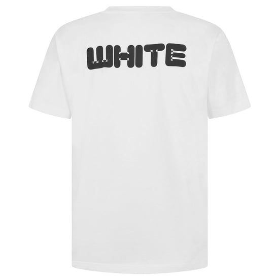 Off White Mens Cotton Slim T-Shirt (White) - Image 2