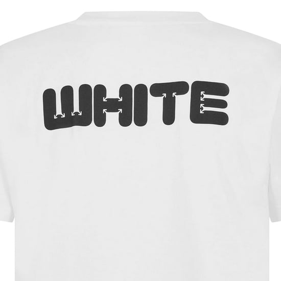 Off White Mens Cotton Slim T-Shirt (White) - Image 4