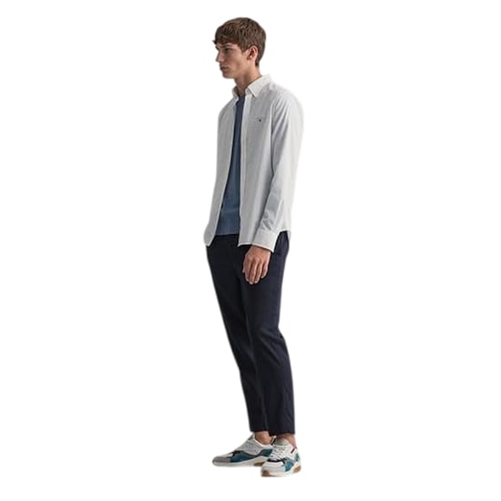Gant Heren Pique Regular Lange Mouwen Shirt (Wit) - Image 4
