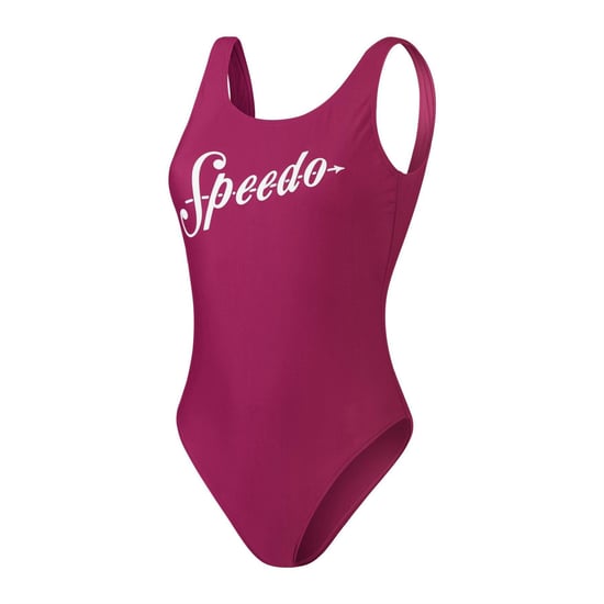 Speedo Dames/Dames logo-eendelig badpak (Paars/Wit) - Image 1
