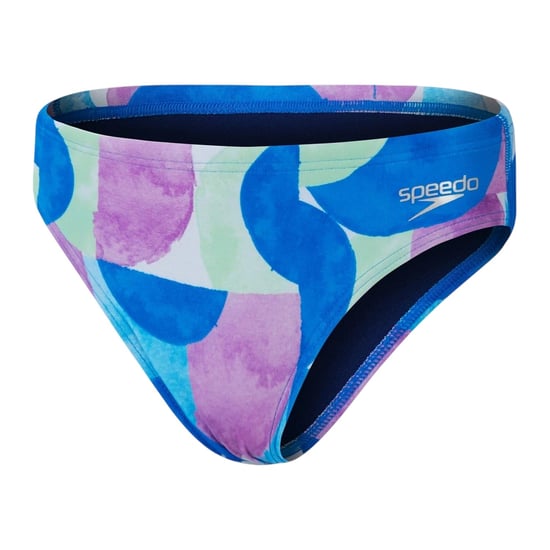 Speedo Zwemshort met abstracte all-over print voor meisjes (Blauw/roze) - Image 1