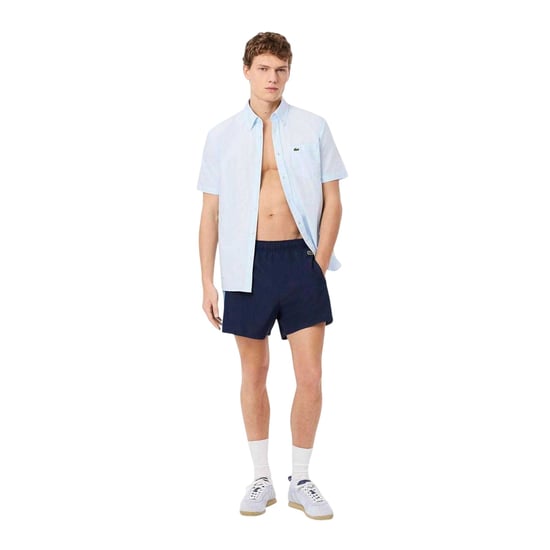 Lacoste Mens Colour Block Swimming Trunks (Navy) - Image 4