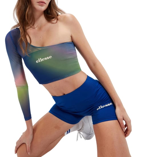 Ellesse Dam Crono Enaxlad Slim Crop Top (Blå/Grön) - Image 5