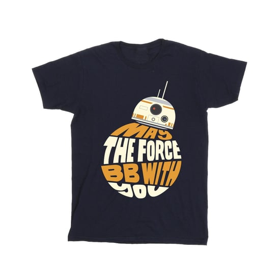 Star Wars Pojkar May The Force BB8 T-shirt (Marinblått) - Image 2