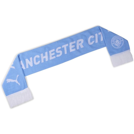 Puma Unisex-sjaal voor volwassenen van Manchester City FC, geweven, uit de Essential-collectie (Lichtblauw) - Image 2