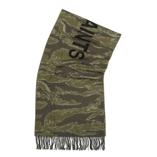 AllSaints Nova Camo Logo Scarf (Olive) - Image 3