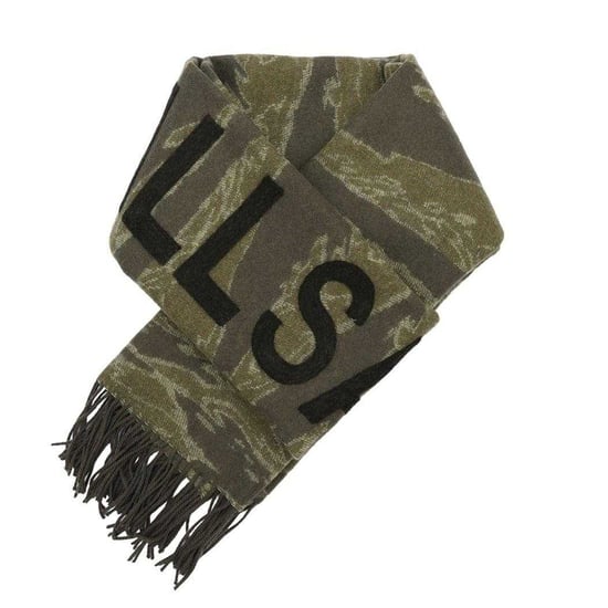 AllSaints Nova Camo Logo Scarf (Olive) - Image 4