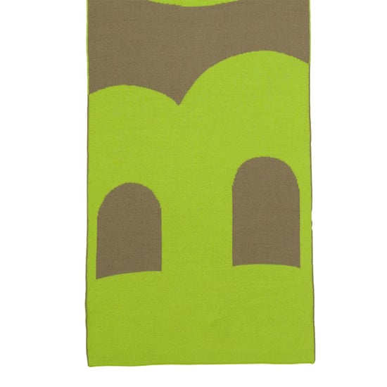 Boss Lettering Knitted Scarf (Light/Green) - Image 3