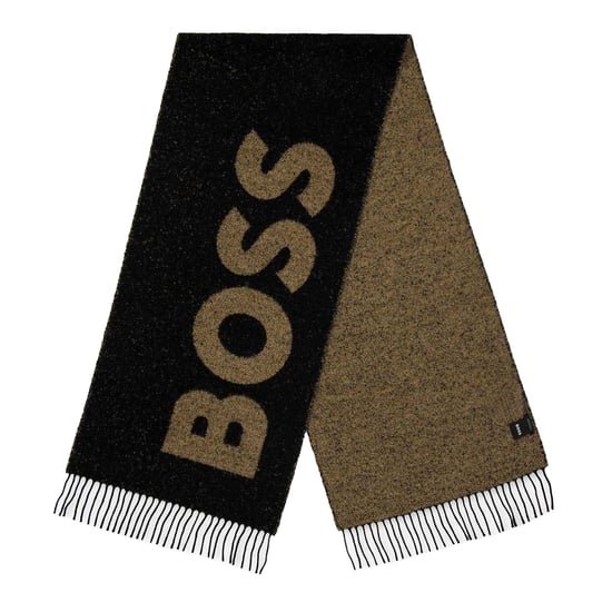 Boss Armin jacquard sjaal met logo (Zwart) - Image 1