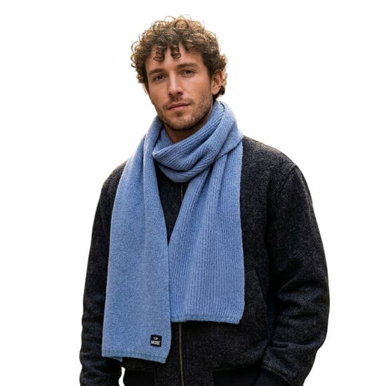 Diesel Unisex gebreide sjaal van gemiddelde dikte voor volwassenen (China Blauw) - Image 1