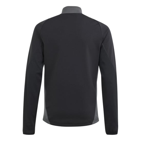 Boys adidas Tiro24 Kids Funnel Neck Raglan Sleeve Athletic Top in Black/Dark Grey - Image 2