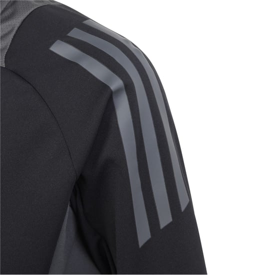 Boys adidas Tiro24 Kids Funnel Neck Raglan Sleeve Athletic Top in Black/Dark Grey - Image 5