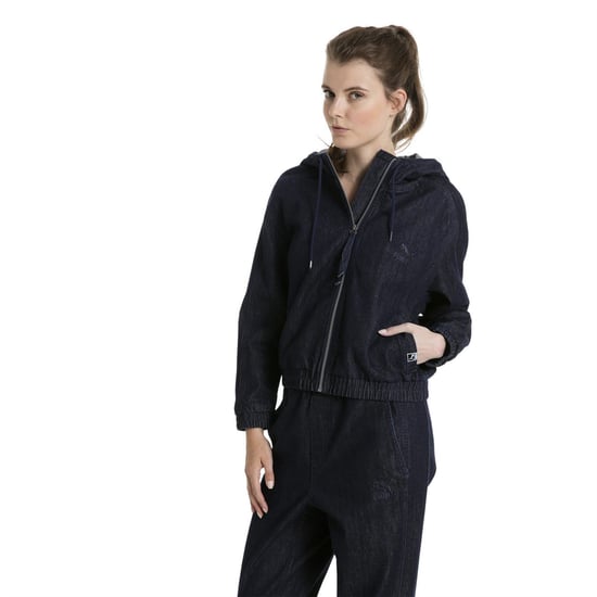 Women's Puma Denim T7 Track Jacket Womens in Black - Image 3