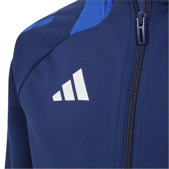 Boys adidas Tiro24 Kids Funnel Neck Raglan Sleeve Athletic Top in Navy Blue - Image 5