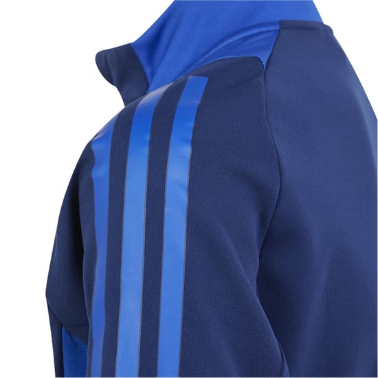 Boys adidas Tiro24 Kids Funnel Neck Raglan Sleeve Athletic Top in Navy Blue - Image 6